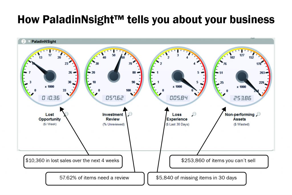 PaladinNsight dashboard with callouts