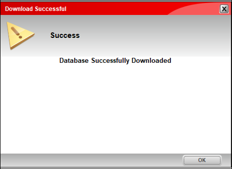 Download Successful message window