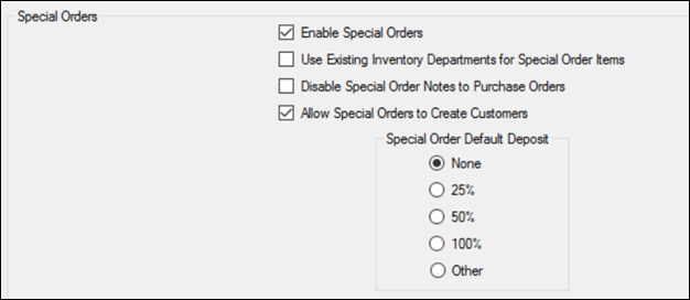 Paladin configuration Company tab/Special Orders pane