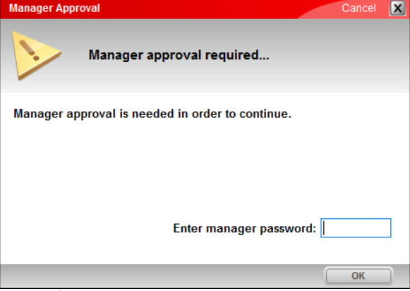 Manager approval required