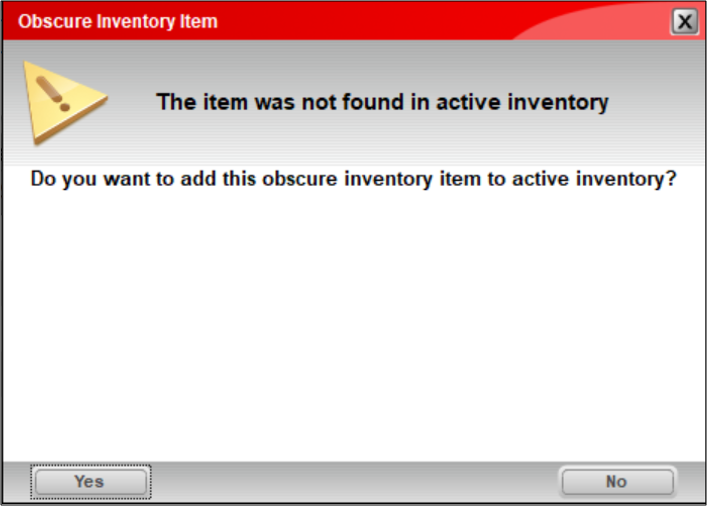 Obscure Inventory Item window