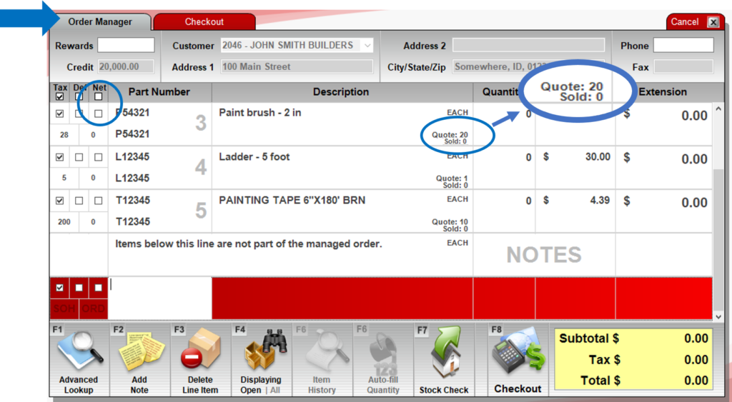 Order Manager viewer