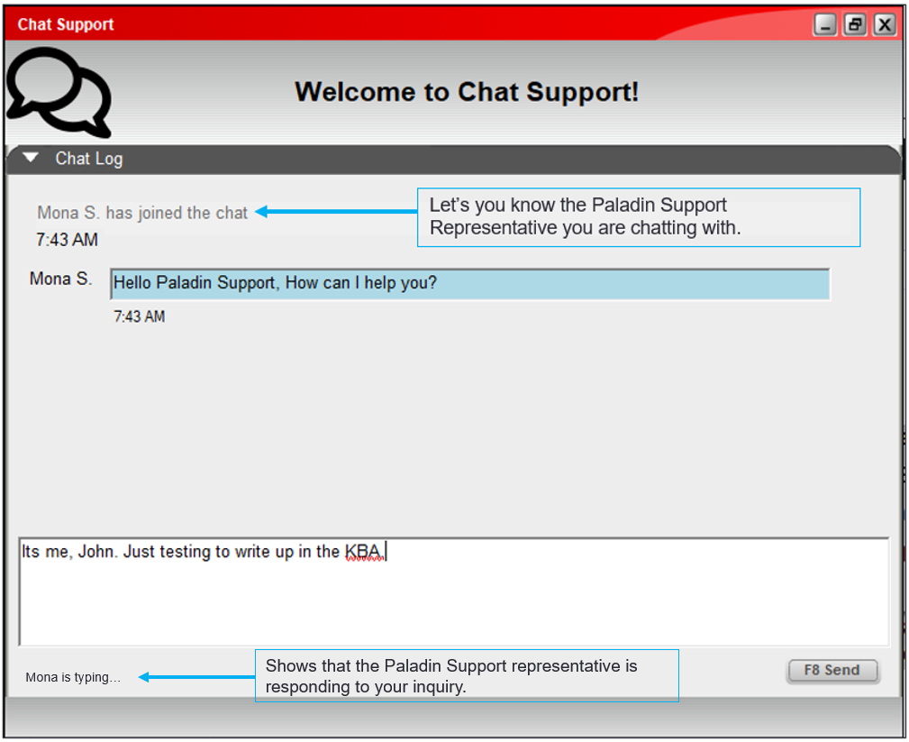 Chat Support activity