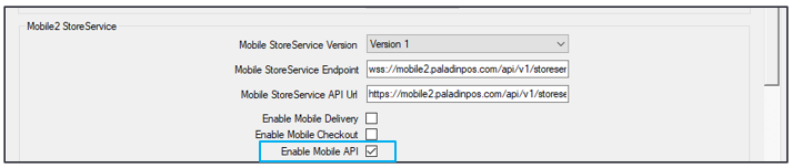 Mobile2 StoreService/Enable Mobile API
