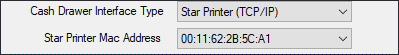 Star Printer Mac Address