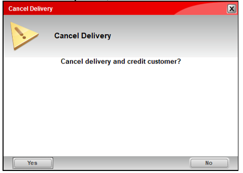 Cancel Delivery option