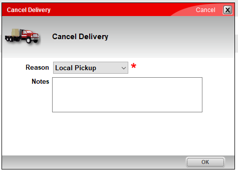 Cancel Delivery/Local Pickup option