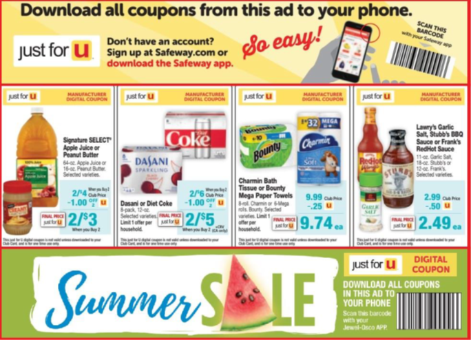 Store flyer with coupons
