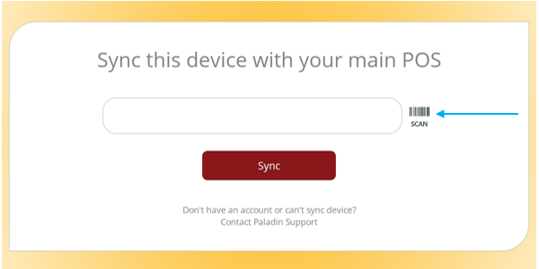 Sync this device with your main POS/SCAN