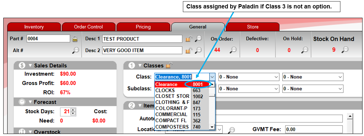 Class 3 not an option/Class assigned by Paladin